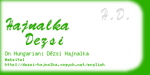 hajnalka dezsi business card