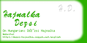 hajnalka dezsi business card